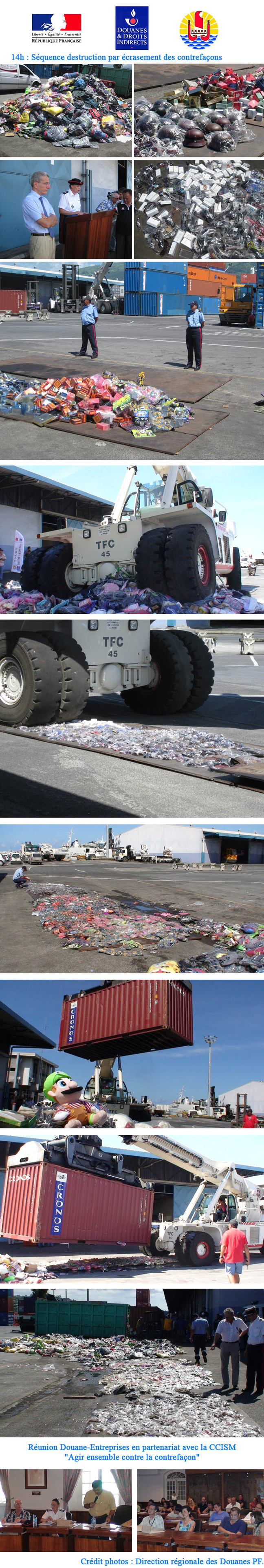 16 000 contrefaçons détruites par les douanes.