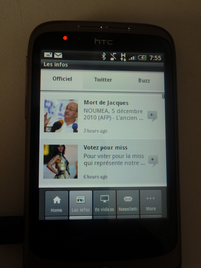 Sur Android à télécharger sur le market