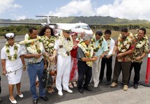 Inauguration de l'extension de la piste