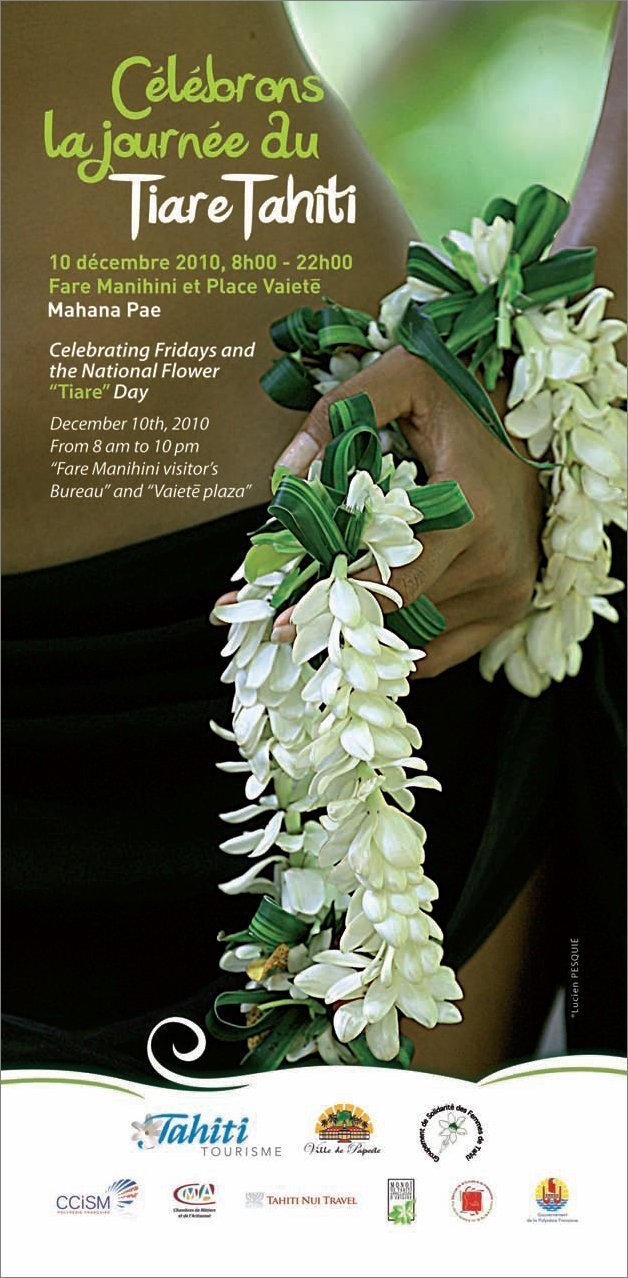 TAHITI fête le tiare Tahiti le 10 décembre