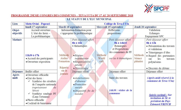 Le 29ème congrès des communes démarre lundi