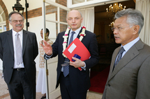 Visite de courtoisie de M. Didier MIGAUD, Premier Président de la Cour des Comptes et audience solennelle.