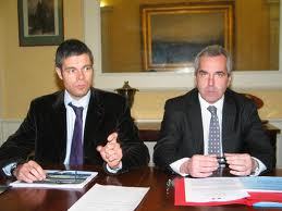 Le Préfet Richard Didier (à droite)  en présence de M. Laurent Wauquiez