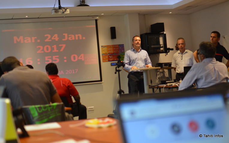 Photo d'archive de l'exercice Cyberfenua 2017 Photo d'archive de l'exercice Cyberfenua 2017