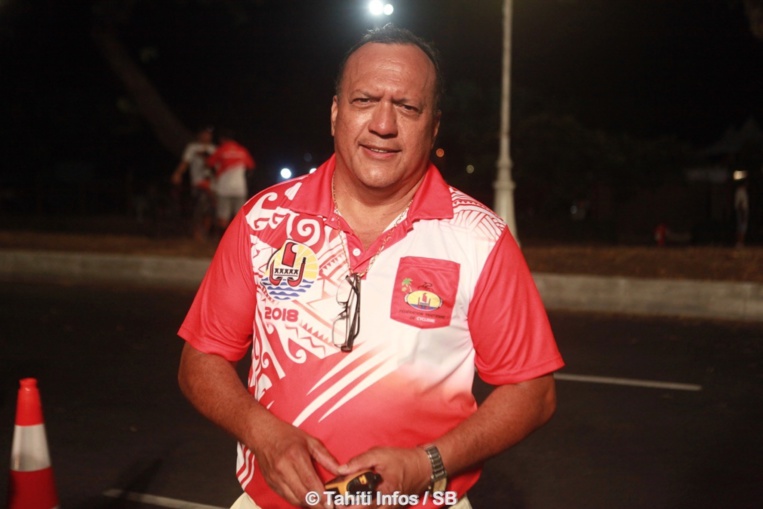 Teva Bernadino, président de la fédération tahitienne de cyclisme