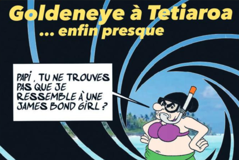 " James Bond au fenua " par Munoz " James Bond au fenua " par Munoz