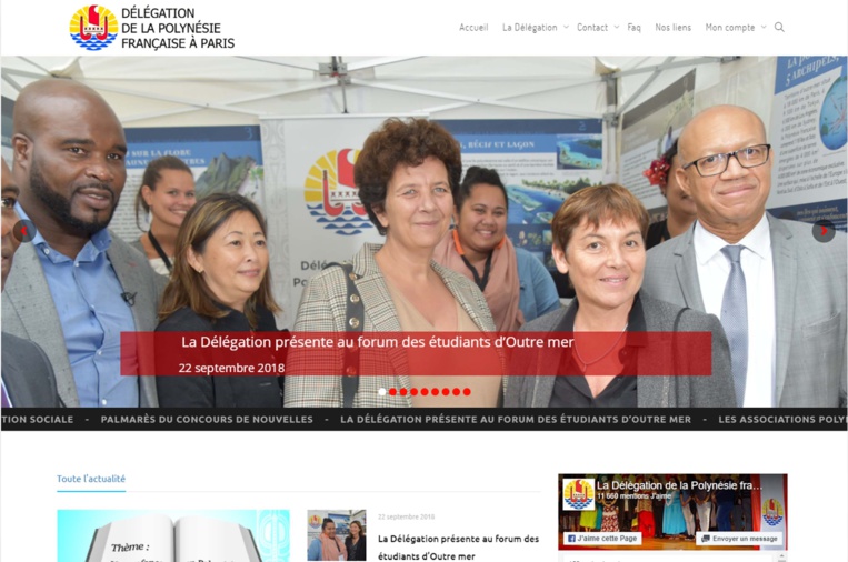 Le nouveau site internet de la Délégation de la Polynésie à Paris Le nouveau site internet de la Délégation de la Polynésie à Paris