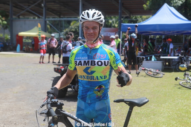 Teva Poulain arrive premier en VTT Teva Poulain arrive premier en VTT