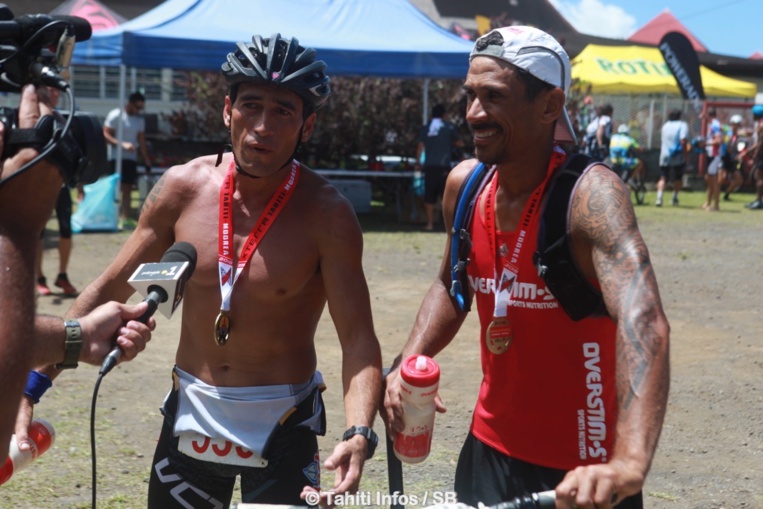 Teiva Izal et Vaihiria Ponsard, gagnants du run & bike