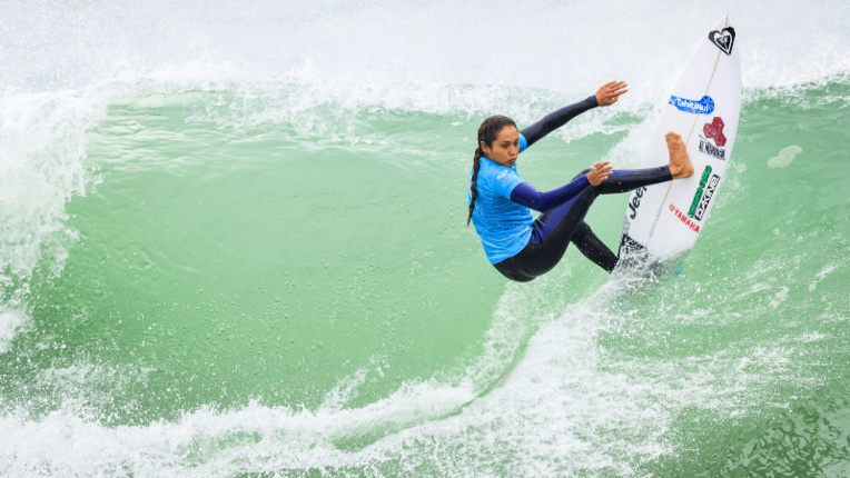 C'est la première participation à une épreuve du WCT pour Vahine C'est la première participation à une épreuve du WCT pour Vahine