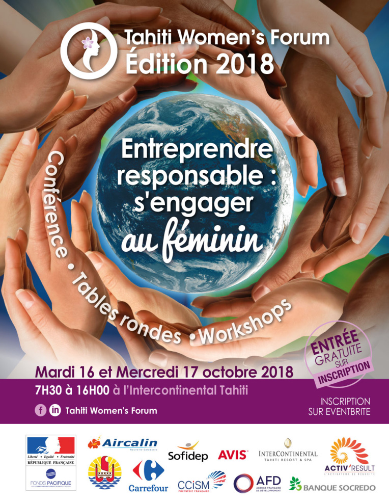 La 2e édition du Tahiti Women's Forum aura lieu les 16 et 17 octobre La 2e édition du Tahiti Women's Forum aura lieu les 16 et 17 octobre