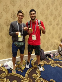 Bryan Babka et Waldeck Defaix après la pesée Bryan Babka et Waldeck Defaix après la pesée