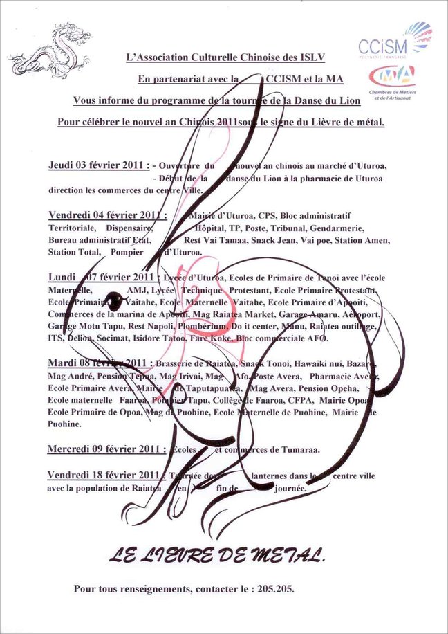 Nouvel an chinois: La tournée du Lion