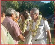 Moorea, visite du Haut-commissaire M.Richard Didier