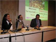 Mirose Paia, chef de la cellule LCP de la DEP, Antoine GODBERT, directeur de l’A2E2F, Moana GREIG, ministre de l’éducation