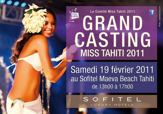 Casting Miss Tahiti le 19 février au Sofitel Meava Beach