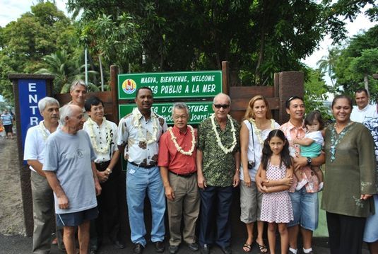 Ouverture d’un parc avec accès à la plage à PAEA pk 23.
