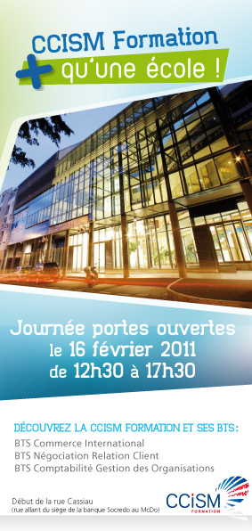 CCISM: Journée portes ouvertes à l'Ecole de Commerce le 16 février