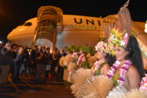 Le premier avion de United Airlines s'est posé à Tahiti (photos)