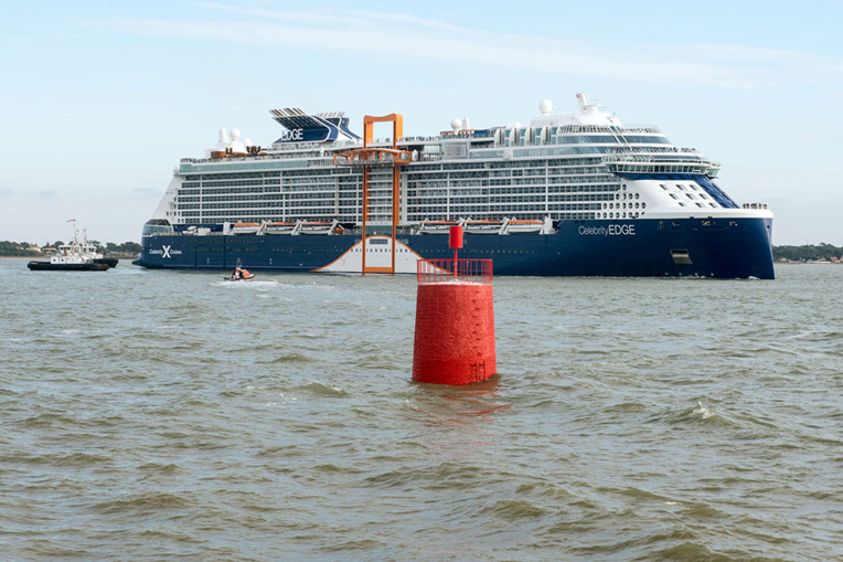 Le palace flottant Celebrity Edge quitte Saint-Nazaire pour les Etats-Unis