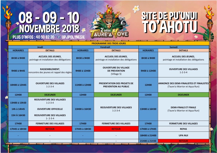 Taure’a Move : Trois jours de fête et de sport Taure’a Move : Trois jours de fête et de sport