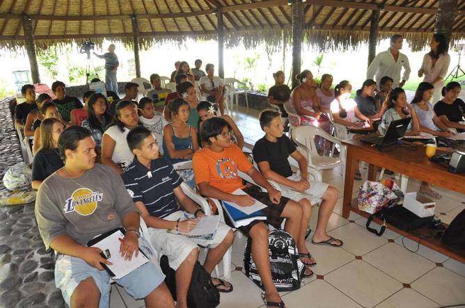 Des élèves de seconde du Lycée Paul Gauguin,  médiateurs de la prévention aux risques naturels
