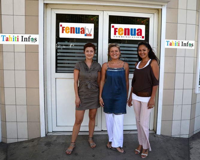 Florence, Nathalie et Vanessa, l'équipe de TAHITI INFOS