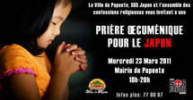 Une prière oecuménique pour le Japon le 23 mars