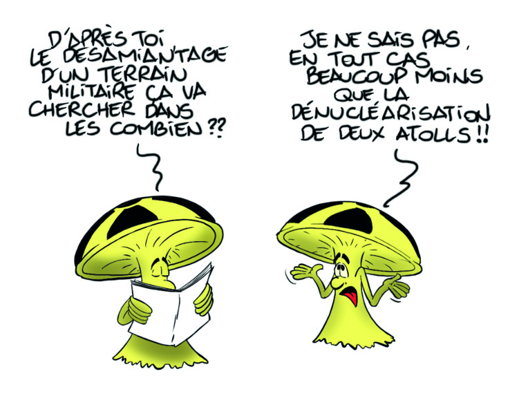 " Désamiantage et dépollution des terrains militaires cédés " vu par Munoz " Désamiantage et dépollution des terrains militaires cédés " vu par Munoz