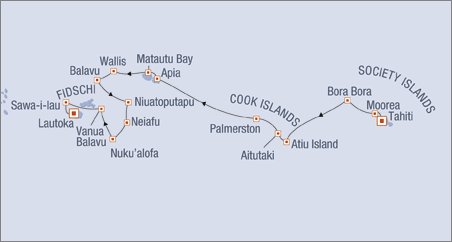 LE PAQUEBOT “MS BREMEN” DE PASSAGE  DANS LES EAUX POLYNESIENNES
