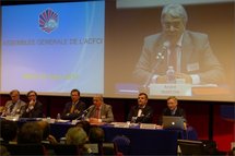 Discours du Président de l’ACFCI André MARCON, qui envisage de venir en Polynésie française en août 2011 pour assister à l’inter consulaire du Pacifique Sud.
