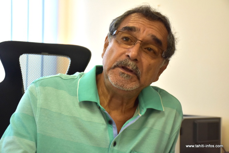 Angélo Frébault, vendredi matin à l'assemblée de la Polynésie française.