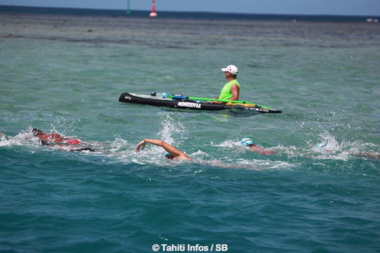 La course s'est déroulée non loin de la passe de Taapuna La course s'est déroulée non loin de la passe de Taapuna