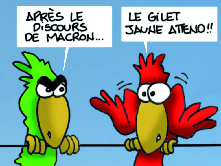" Macron et le gilet jaune " par Munoz