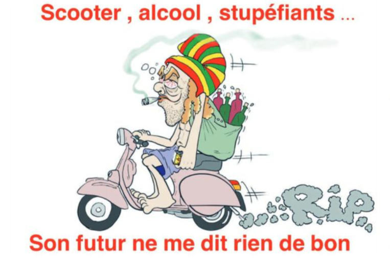 " Stupéfiants au volant, gare au tournant " par Munoz " Stupéfiants au volant, gare au tournant " par Munoz