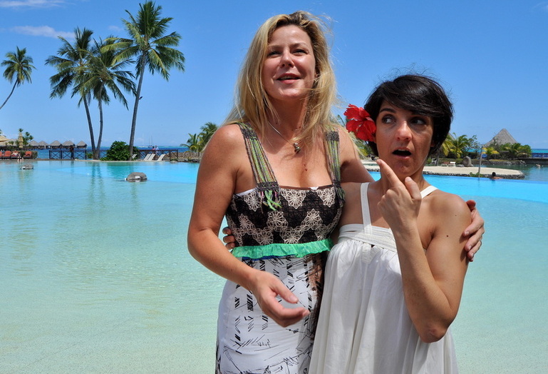 C'est à Sonia Aline, de Radio 1, que l'on doit la visite de Florence Foresti en Polynésie