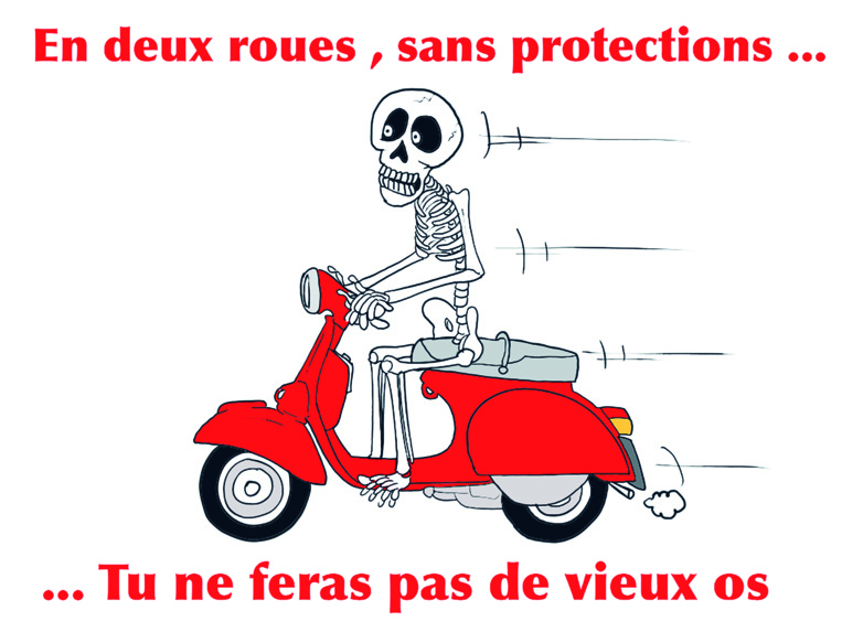 " Prévention : Deux roues, protégez-vous" par Munoz