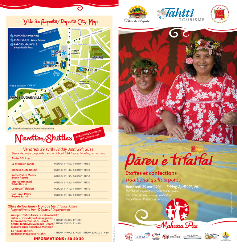 Mahana Pae dédié aux pareu et tifaifai, ce vendredi 29 avril