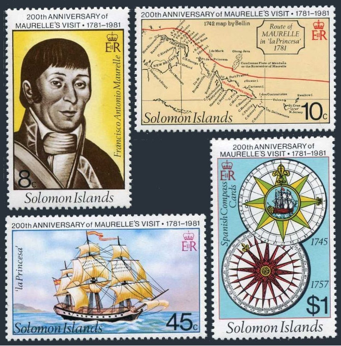 En 1981, les îles Salomon ont salué avec panache le 200e anniversaire du passage de Mourelle de la Rua dans leur archipel ; c’était en 1781.