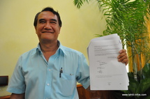 A. Geros brandit le protocole signé entre le Pays et l'Etat