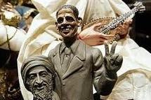 Naples propose déjà un santon d'Obama brandissant la tête de Ben Laden