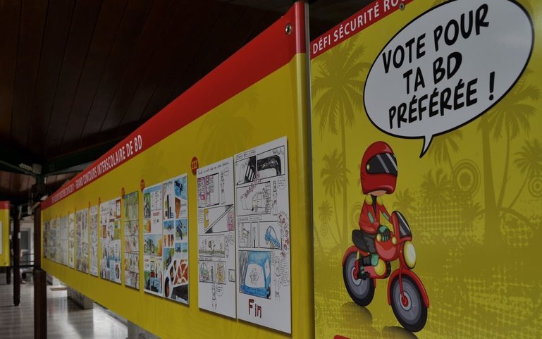Une exposition de BD sur le thème: 2 ROUES, LIBERTÉ, RESPONSABILITÉ, SECURITÉ