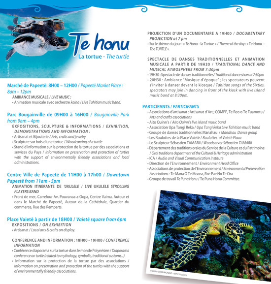 Mahana Pae du vendredi 13 mai : "Te Honu, La Tortue"