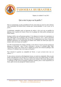 Joute politique : Tavini VS Tahoeraa