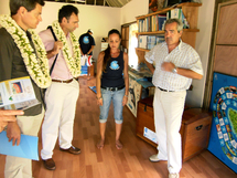 Le Haut‐Commissaire au chevet des tortues marines de Moorea