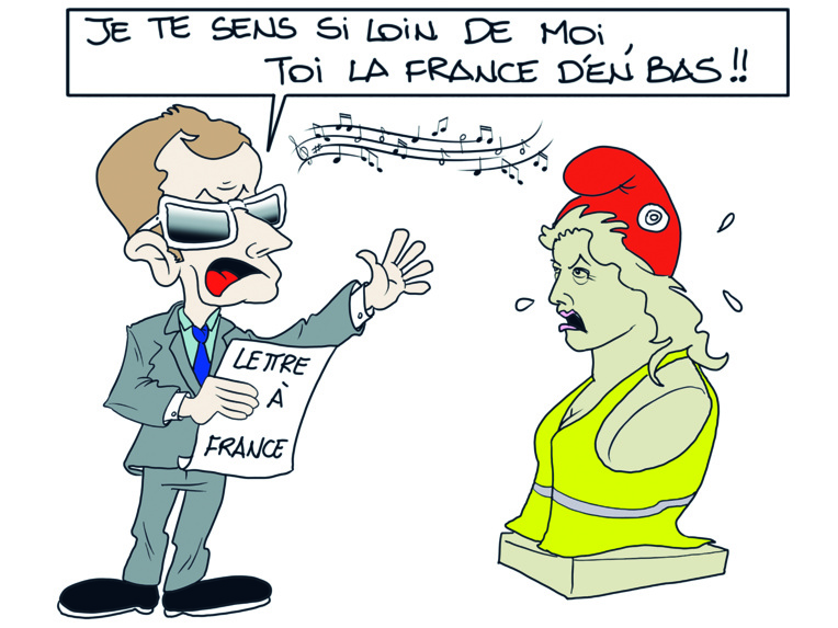 " La lettre de Macron aux Français " par Munoz