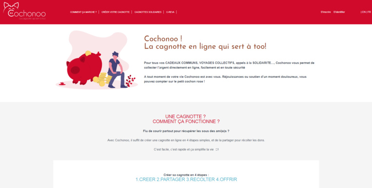 Cochonoo, la cagnotte en ligne qui sert à tout !