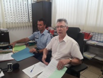 Le lieutenant-colonel Frédéric Brachet et le procureur de la République, Hervé Leroy.