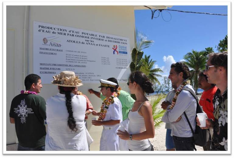 Le premier service d'eau potable des Tuamotu inauguré à Anaa et Faaite