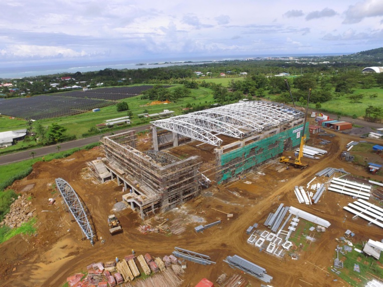 La salle omnisport en cours de travaux